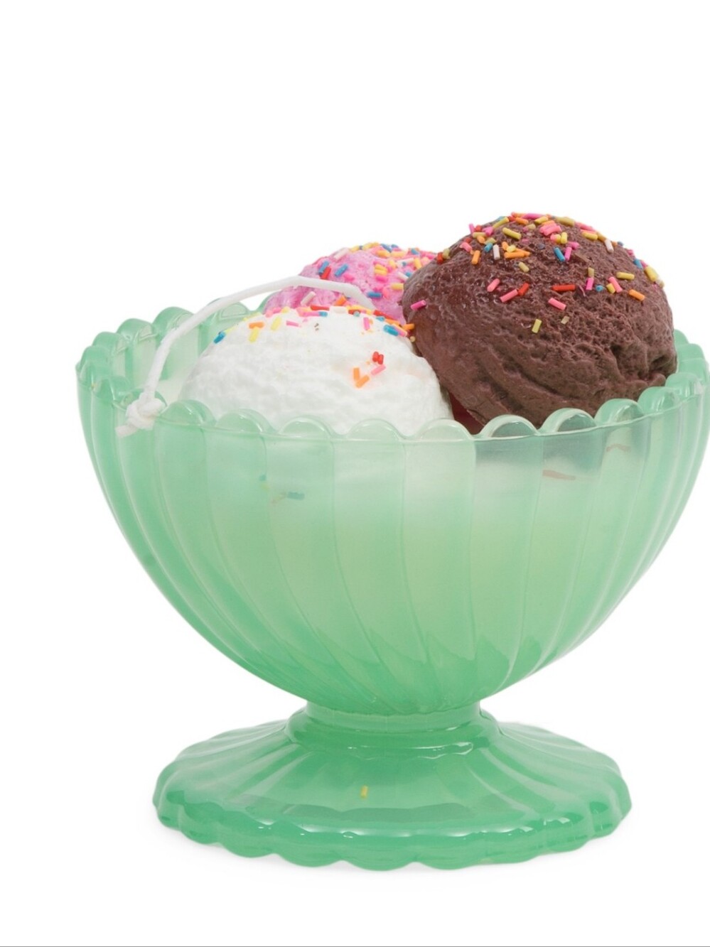 Neapolitan Ice Cream Scoops Novelty Candle
